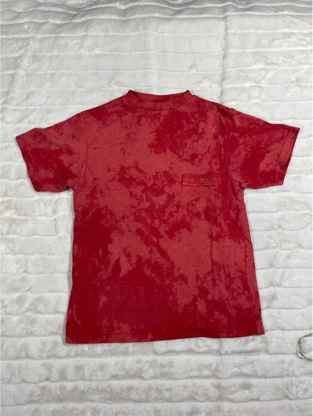 VTG Bleach Women's M YS Sport Red Preppy Dye Grunge Upcycle Basic Fitted Tee